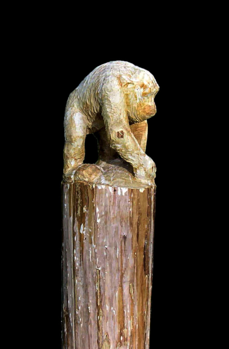 Schimpanse, 2007, Pappelholz, Höhe Steele ges.1,40m