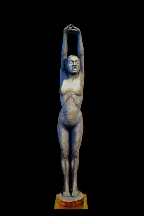 Aurora, 2011, Lärchenholz/Acrylfarbe, Höhe ca. 1,90m