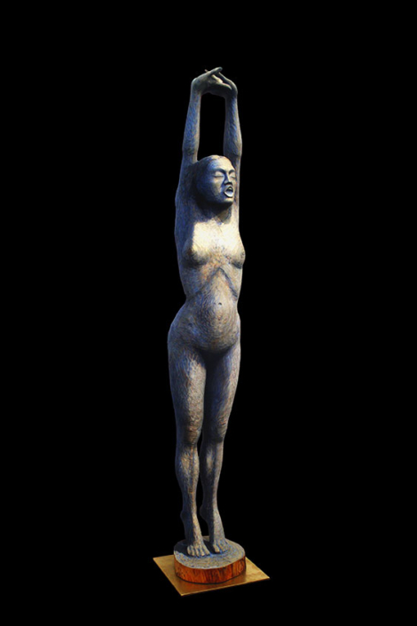 Aurora, 2011, Lärchenholz/Acrylfarbe, Höhe ca. 1,90m